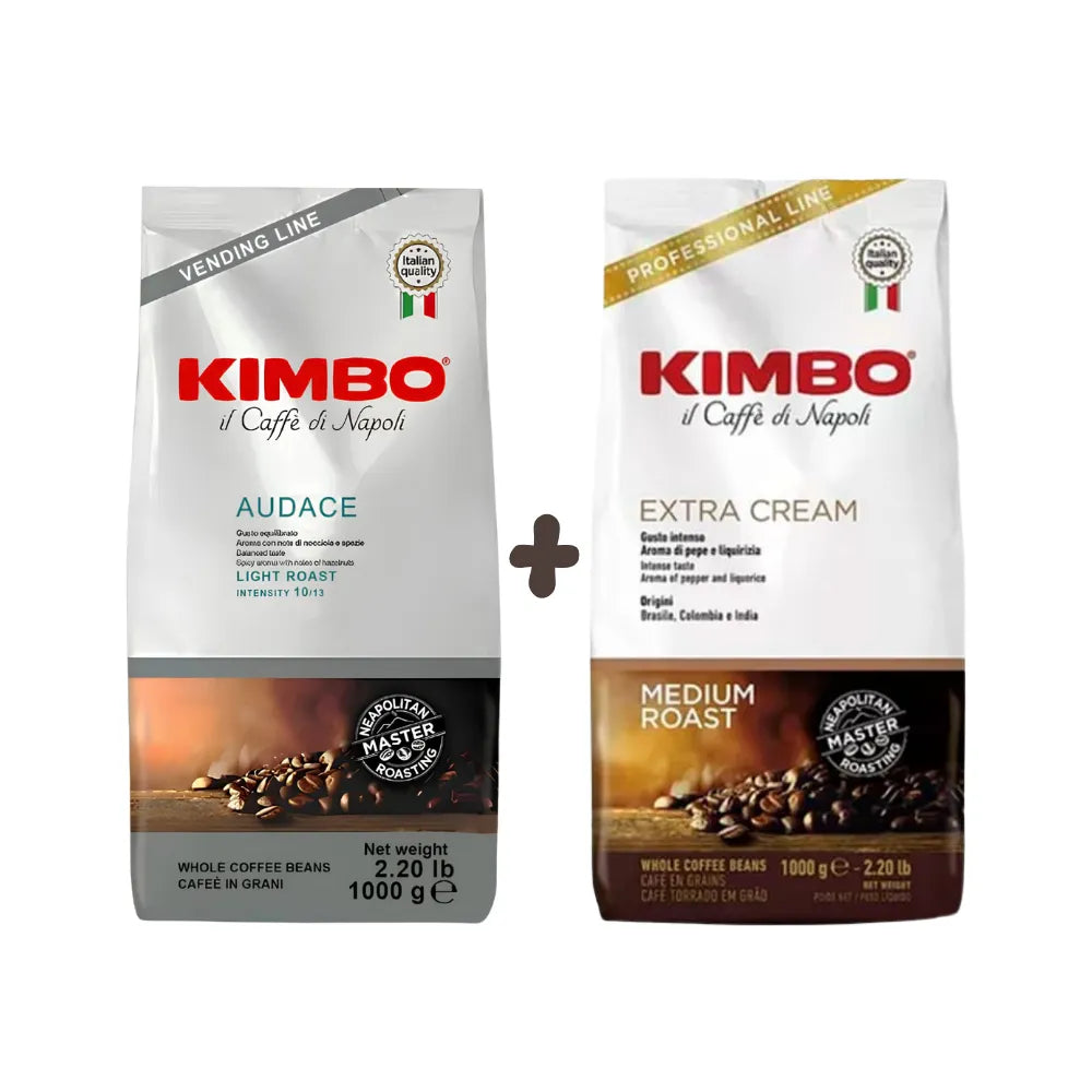 Pack Kimbo Extra Cream Grano 1Kg + Kimbo Audace Grano 1Kg