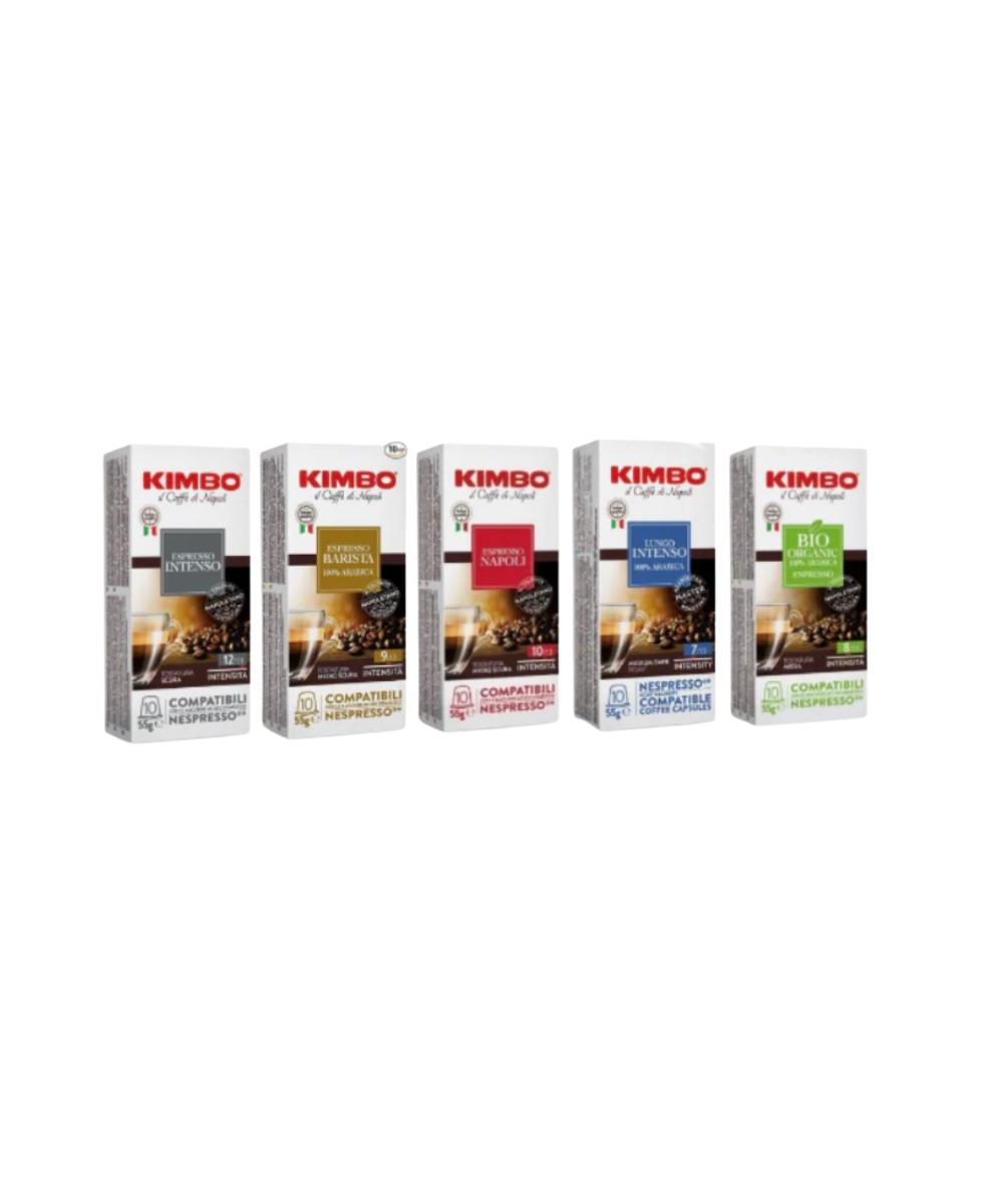 MIX 50 CPASULAS VARIEDAD KIMBO PARA NESPRESSO