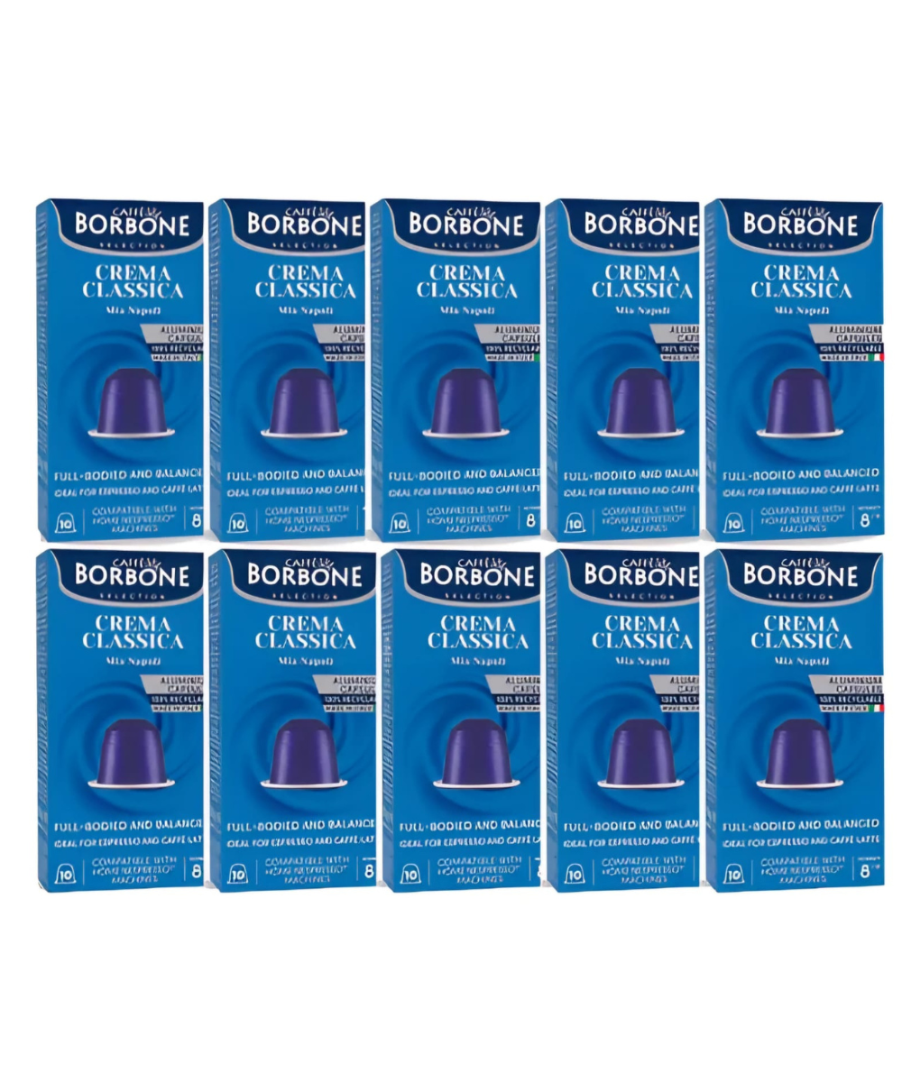 PACK 100 CAPSULAS BORBONE CREMA CLASSICA (NESPRESSO)