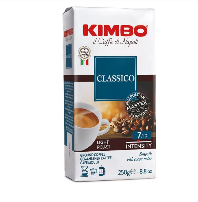 CAFE KIMBO CLASSICO - GRANO MOLIDO 250Gr