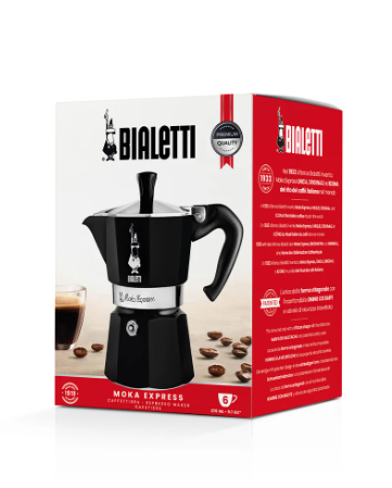 CAFETERA MOKA EXPRESS 6 TAZAS 270ml NEGRA BIALETTI