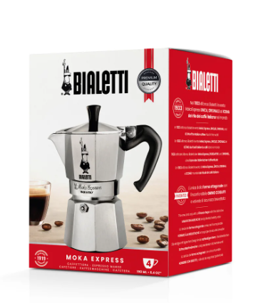 CAFETERA MOKA EXPRESS 4 TAZAS 190ml BIALETTI