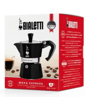 CAFETERA ITALINA MOKA EXPRESS 3 TAZAS 130ml NEGRA BIALETTI