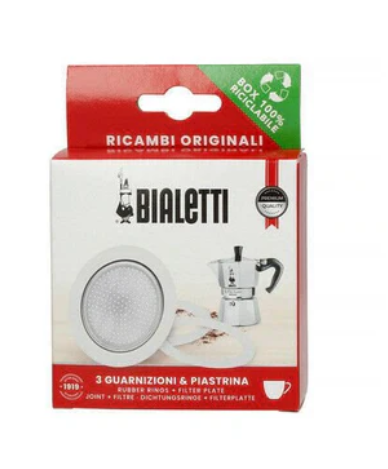 Empaquetadura y filtro de repuesto para Moka Bialetti 1 Tazas