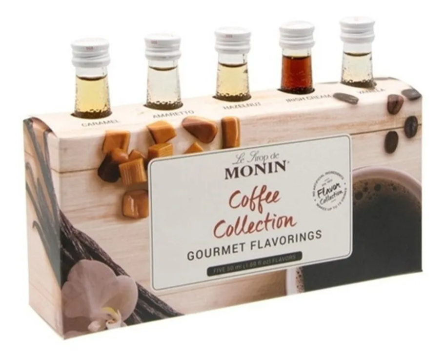 SYRUP CAFE MONIN COFFE COLLECTION 5 SABORES X 50ML C/U