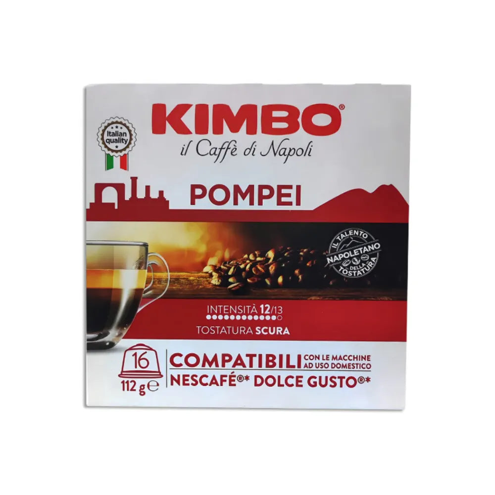 Cápsulas Kimbo Pompei Compatibles Con Dolce Gusto 16Uds
