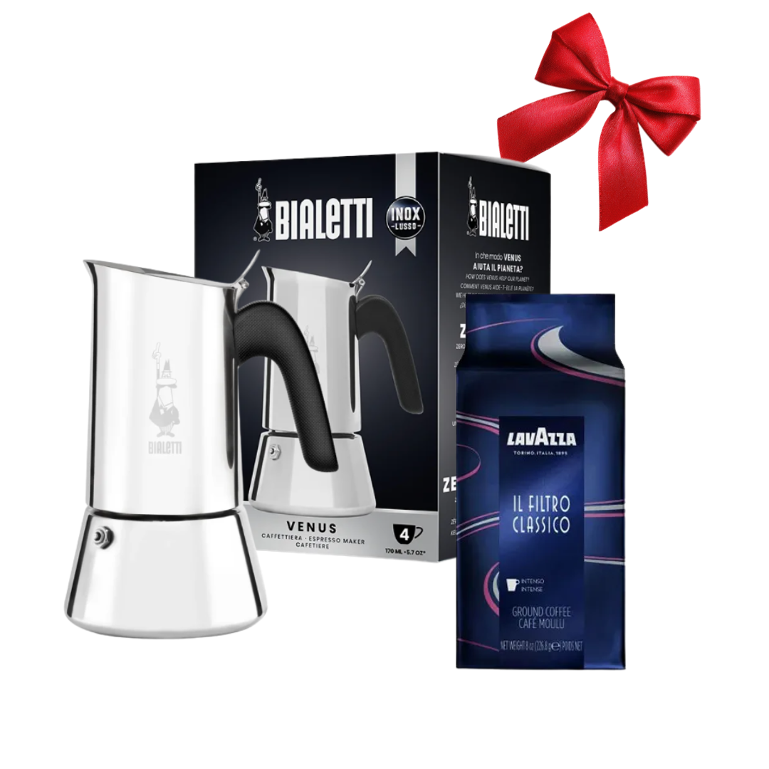 PACK BIALETTI VENUS 4 TAZAS + LAVAZZA IL FILTRO 226G