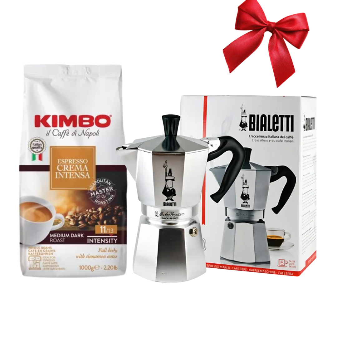 PACK BIALETTI 6 TAZAS + KIMBO CREMA INTENSA 1KG