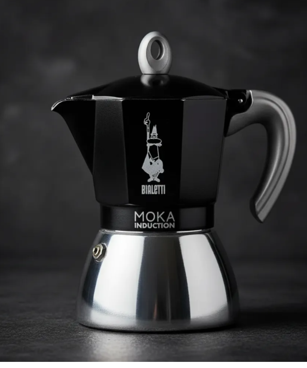 MOKA INDUCTION NEGRA  BIALETTI 150ml 4 Tazas