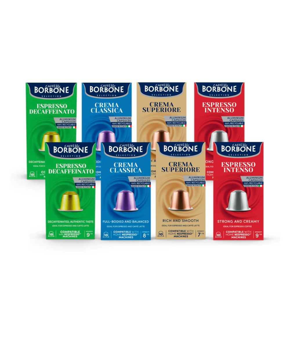 MIX 80 CAPSULAS BORBONE COMPATIBLES CON NESPRESSO