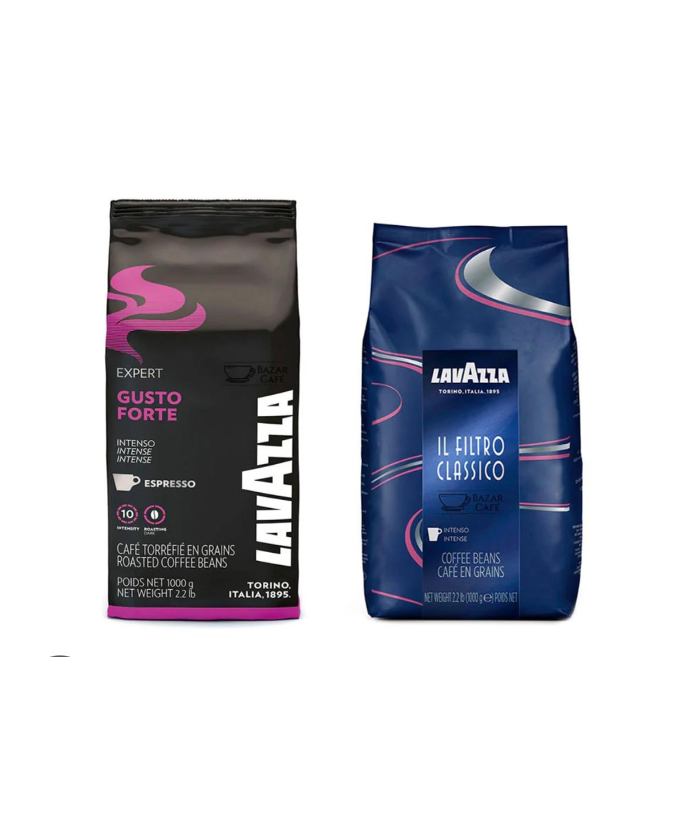 PACK LAVAZZA 1KG GUSTO FORTE +1KG IL FILTRO CLASSICO (GRANO)