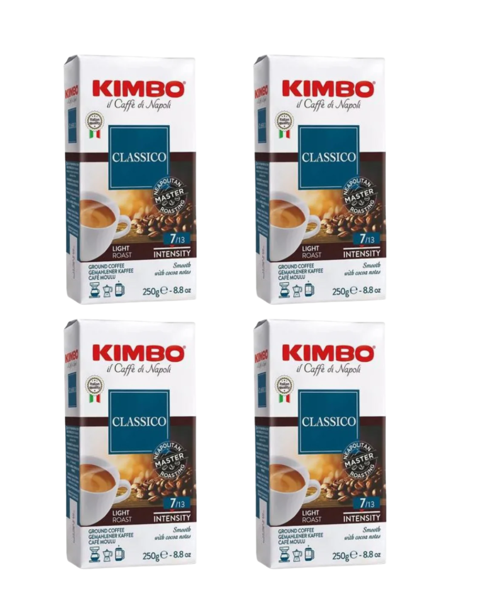 PACK CAFE KIMBO CLASICO MOLIDO – 4 x 250g
