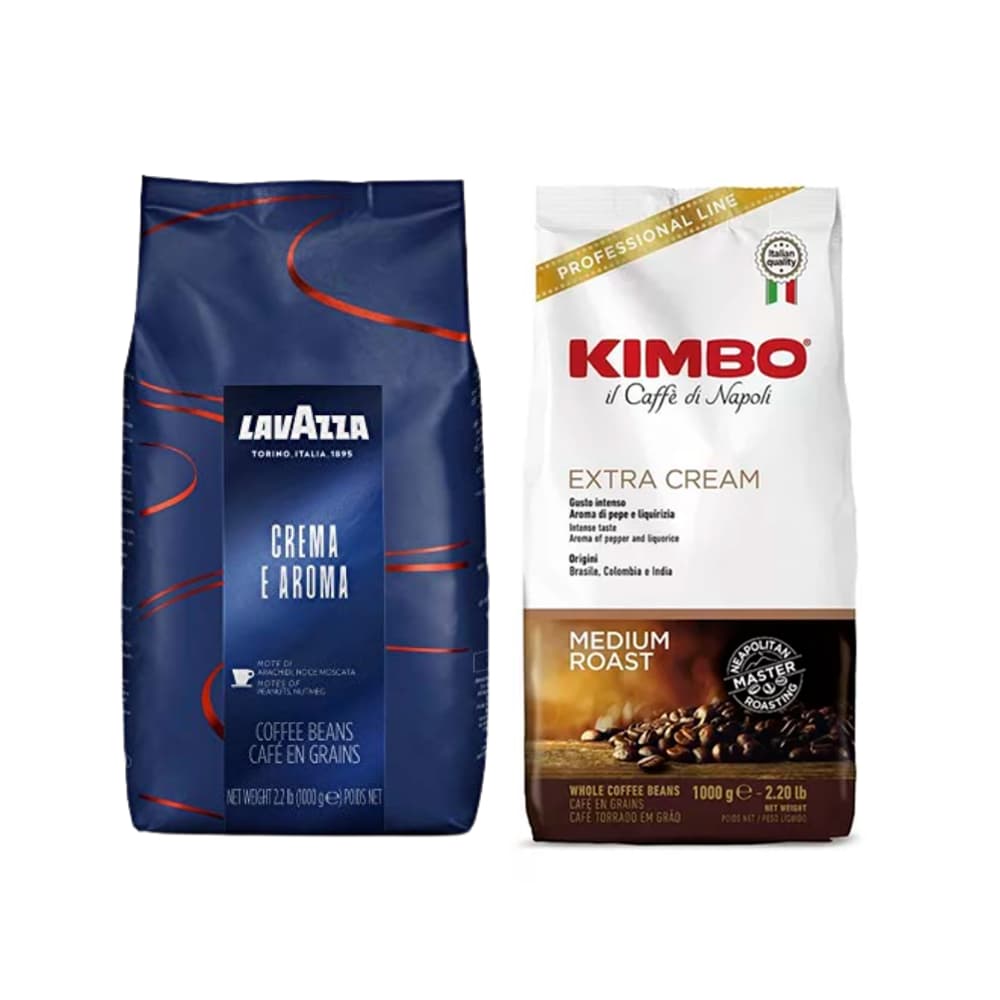 Pack 1KG Lavazza Crema E Aroma + 1KG Kimbo Extra Cream