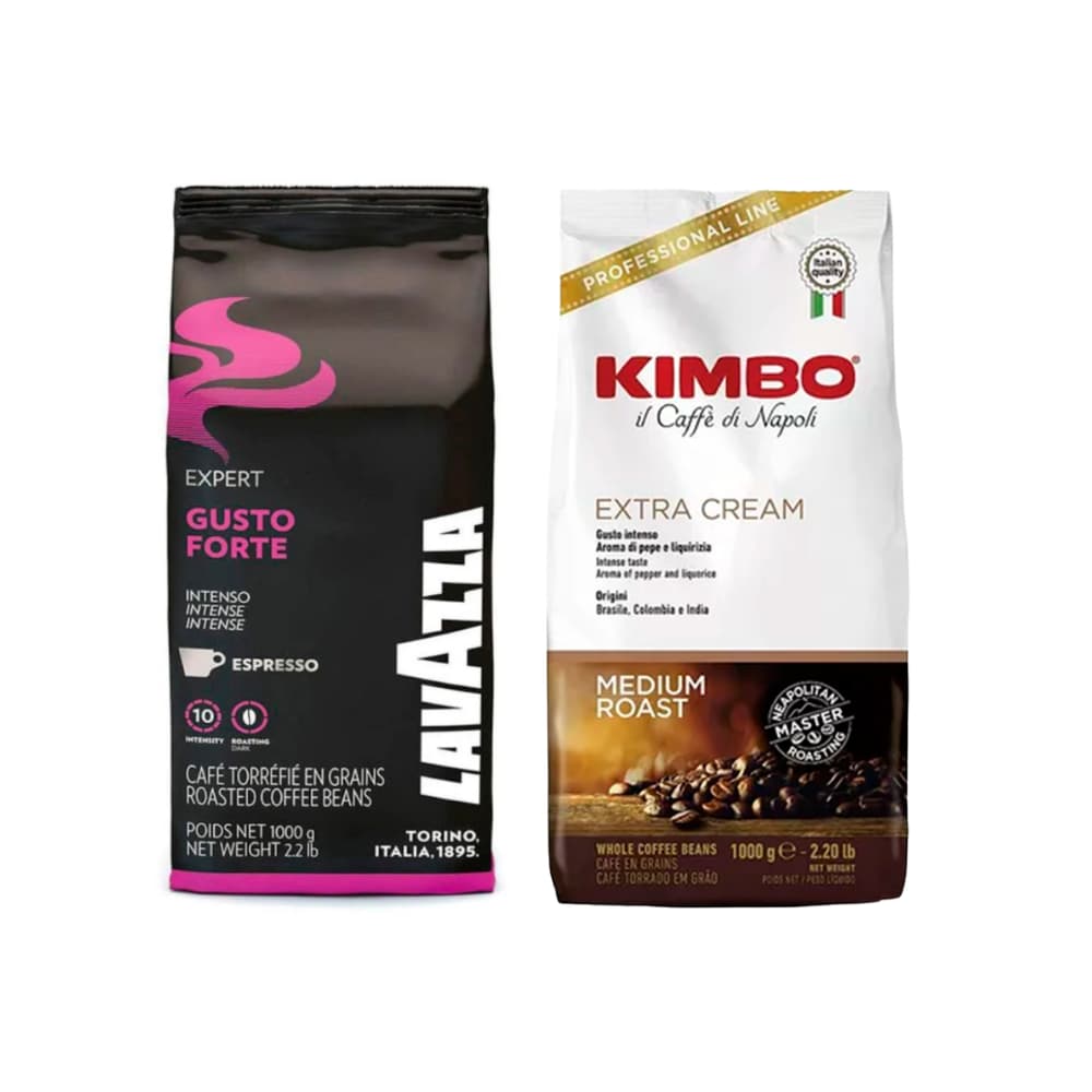 Pack 1KG Kimbo Extra Cream + 1KG Lavazza Gusto Forte