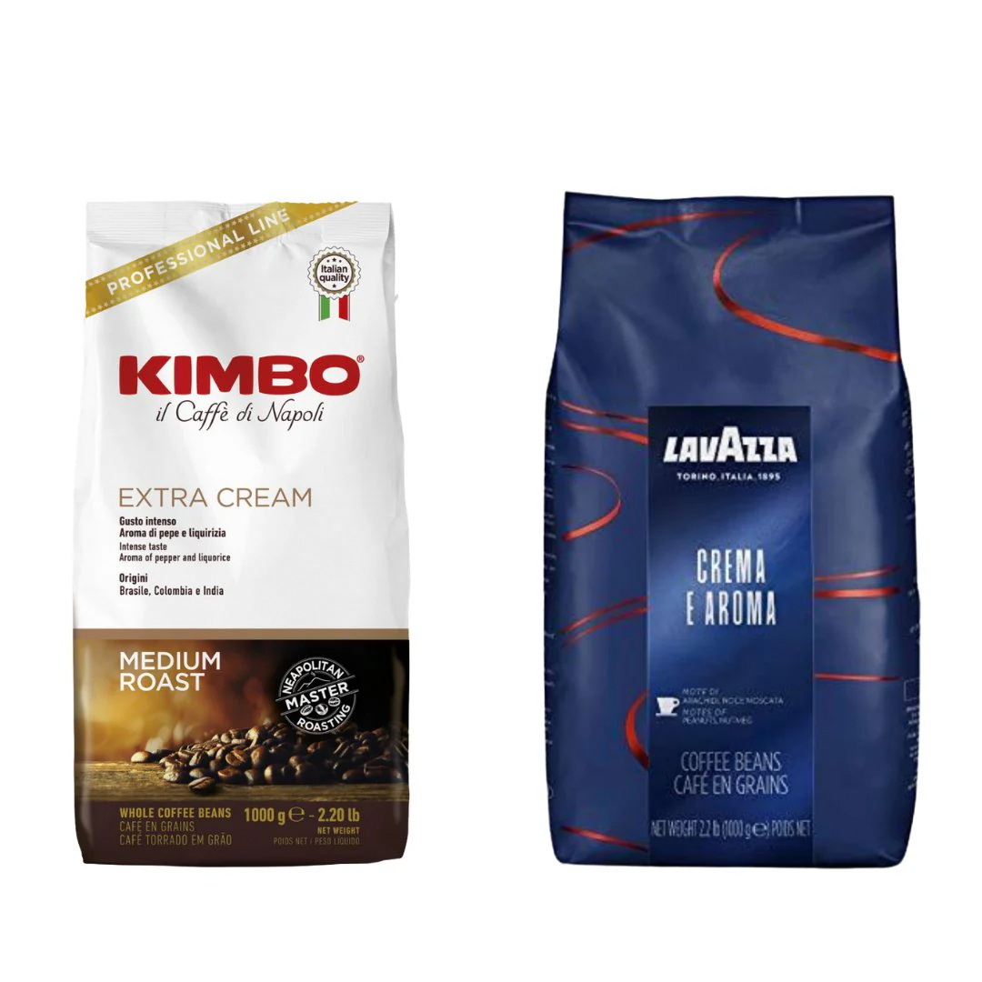 PACK 1KG LAVAZZA CREMA E AROMA + 1KG KIMBO EXTRA CREAM