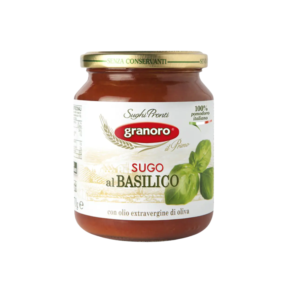 Sugo Pronto Granoro di Pomodoro al Basilico - 370 Gr.