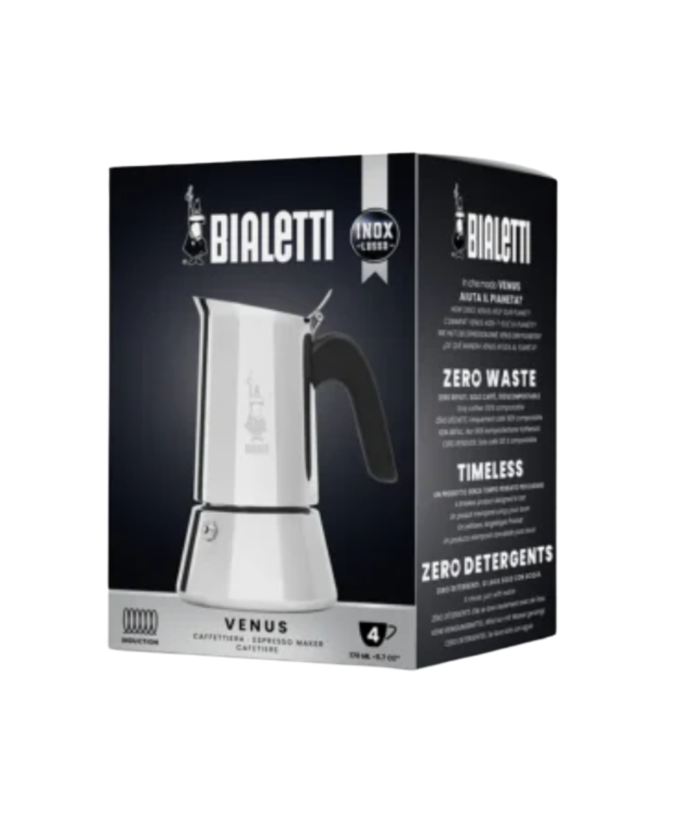 CAFETERA ITALIANA DE ACERO VENUS 4 Tazas 170ml Bialetti