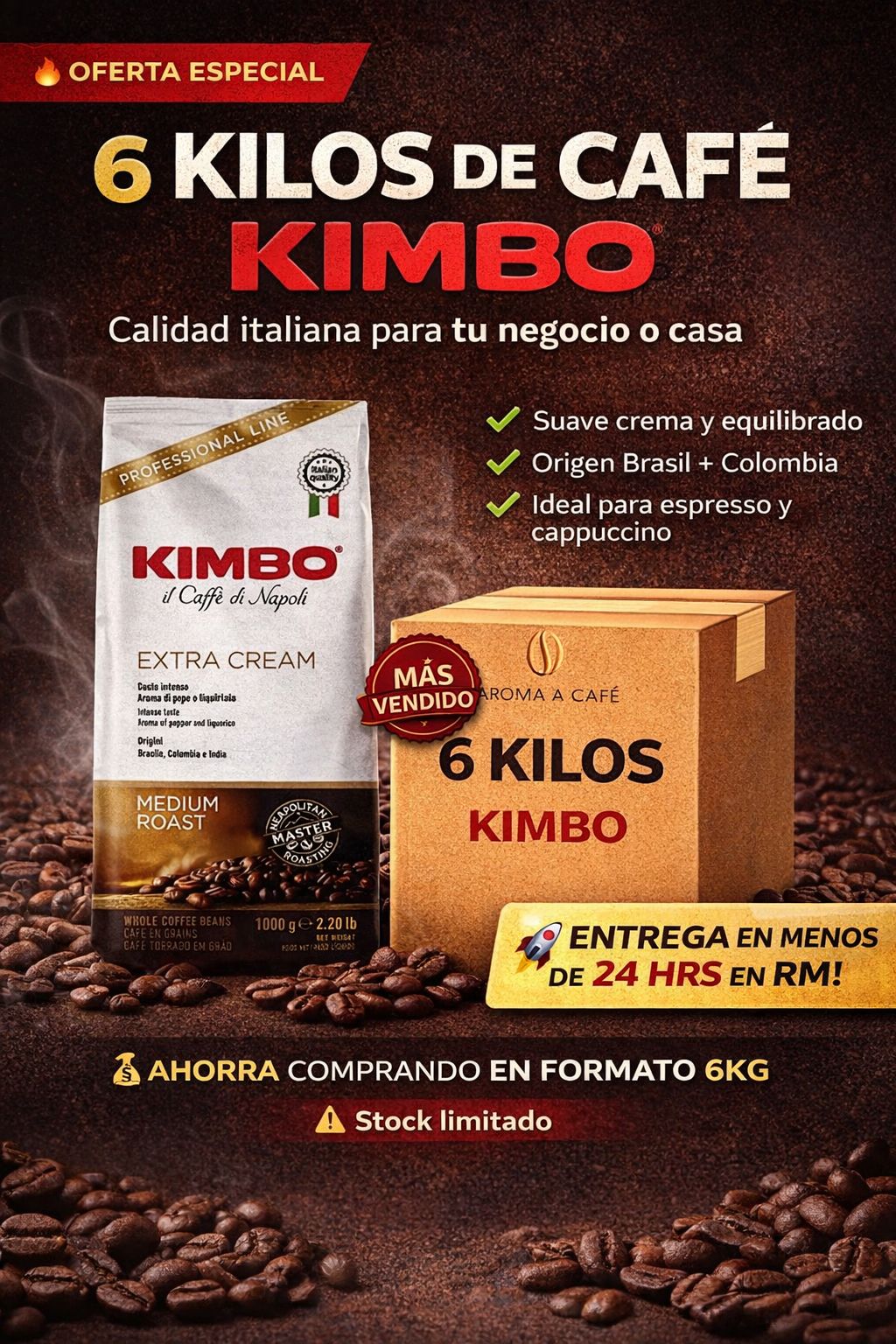 6KG KIMBO EXTRA CREAM (GRANO)