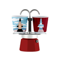 Cafetera Moka Mini Express 90ml con 2 Vasos Bialetti