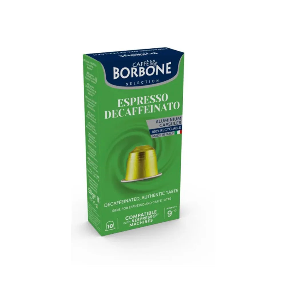 Cápsulas Borbone Espresso Decaffeinato Compatible Nespresso 10Uds