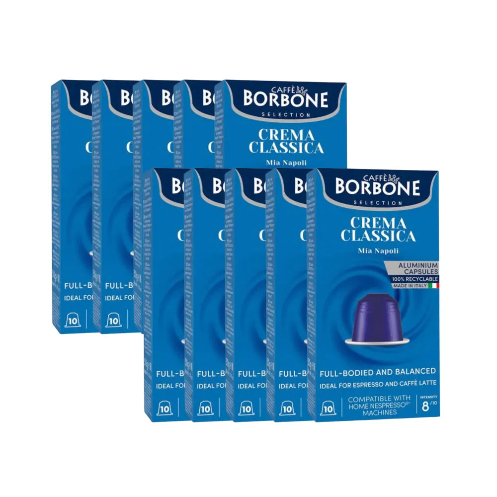 Pack 100Uds Cápsulas Borbone Crema Classica Compatible Con Nespresso