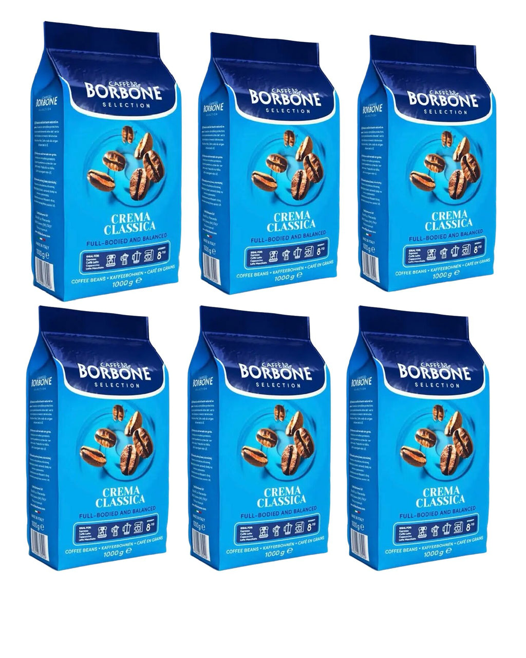 PACK 6 KILOS BORBONE CREMA CLASSICA