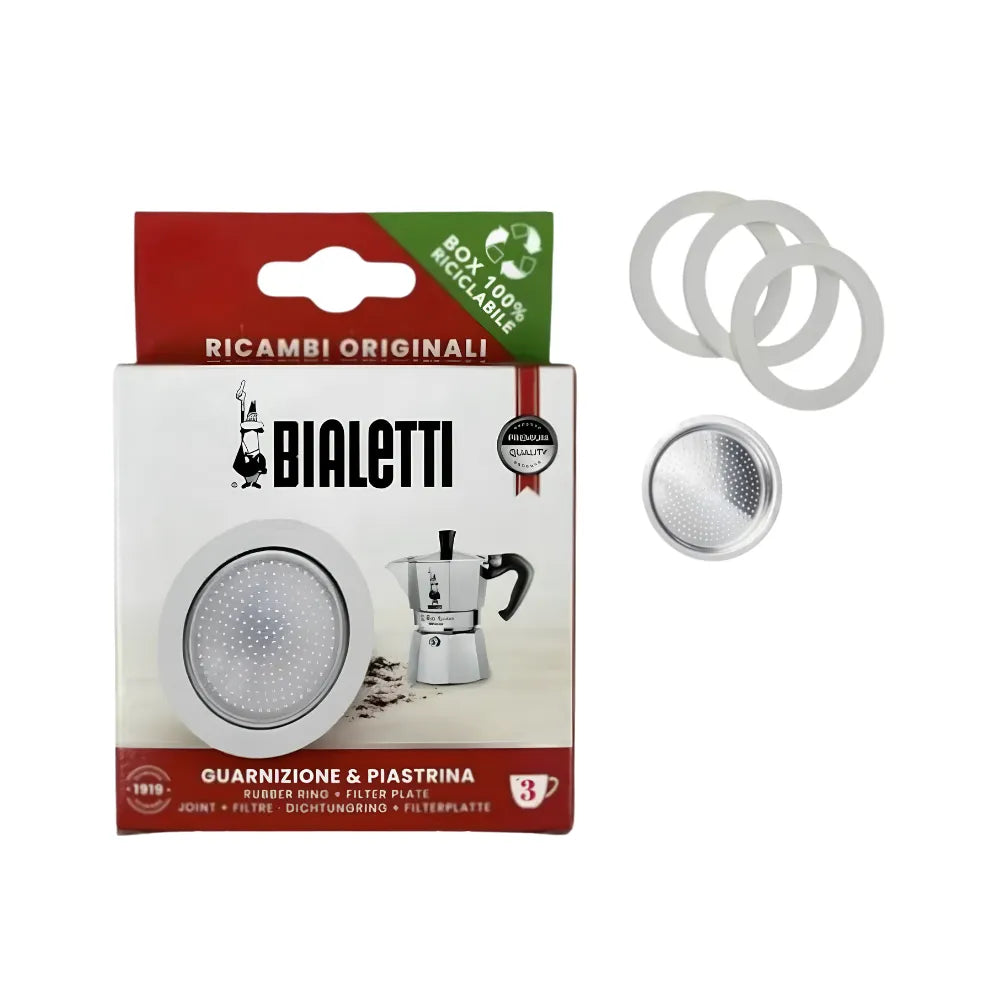 Empaquetadura Y Filtro Bialetti  Repuesto Para Moka 3/4Tza