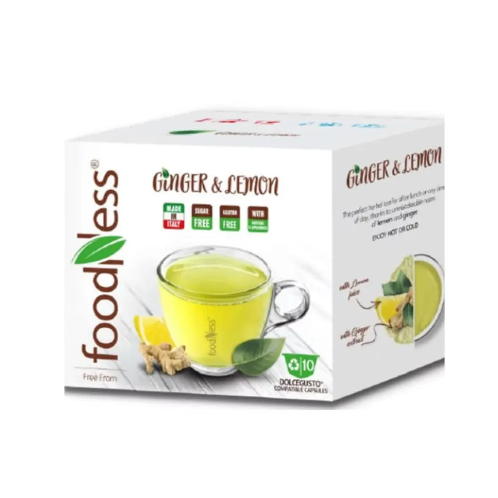 Cápsulas FoodNess Jengibre y Limón  Compatibles Dolce Gusto 10Uds