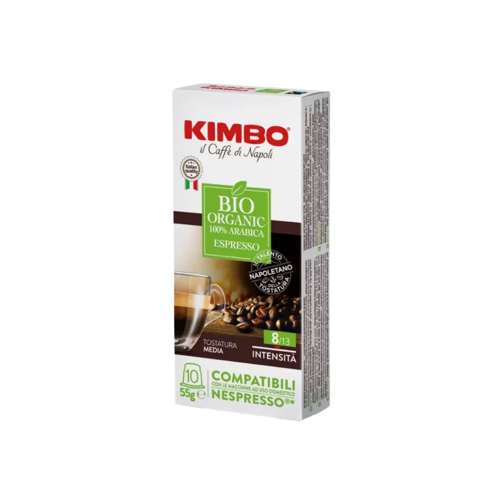 Pack 100Uds Cápsulas Kimbo Bio Organic Compatible con Nespresso