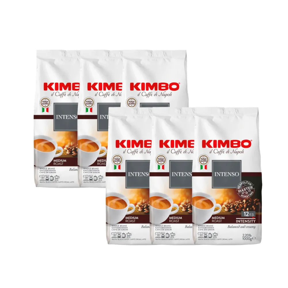 Pack Café Kimbo Intenso Grano 6Kg