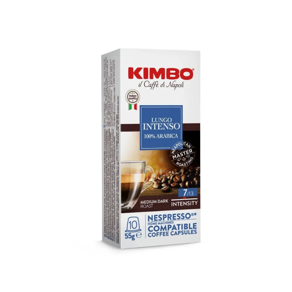 Cápsulas Kimbo Lungo Intenso Compatible Con Nespresso 10Uds