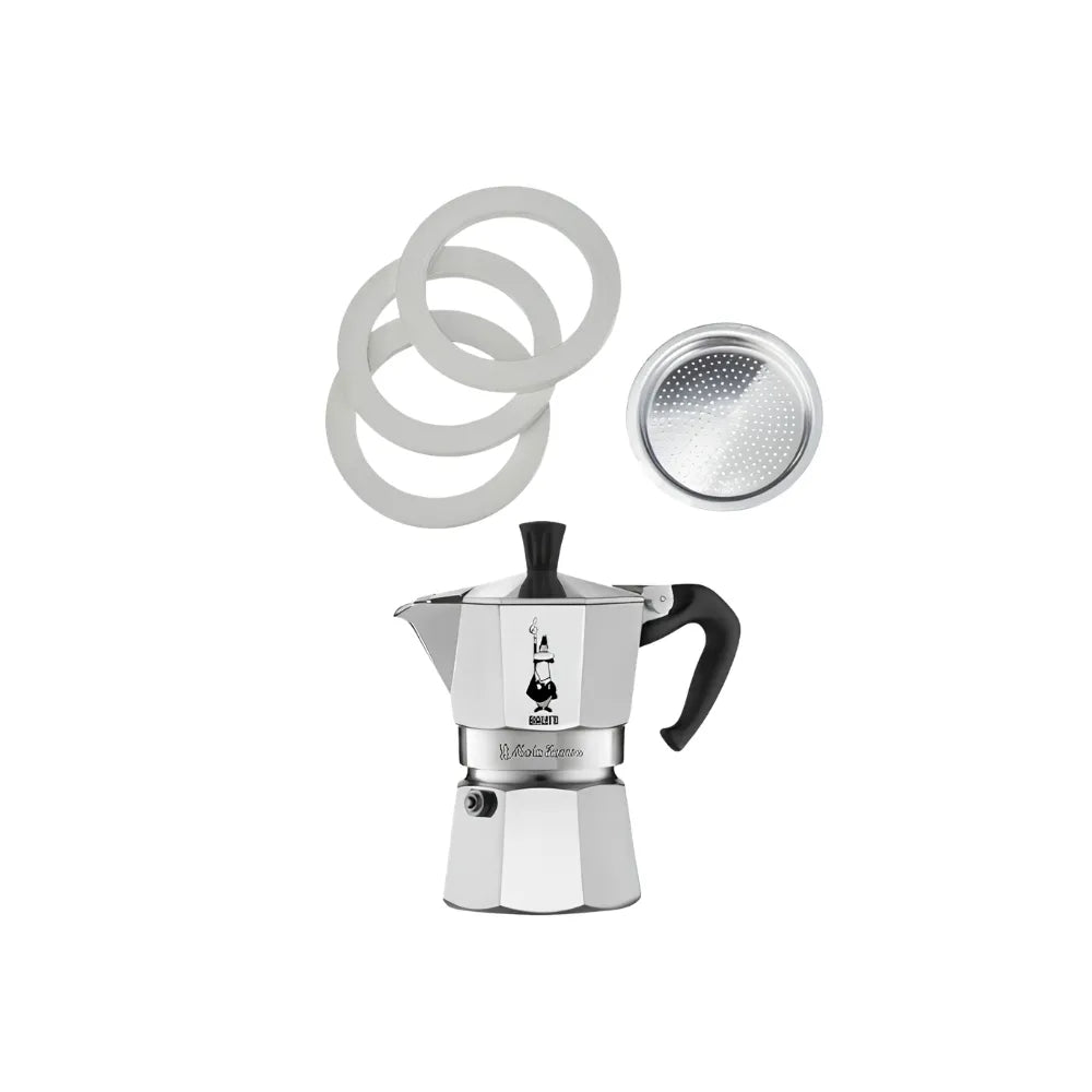 Empaquetadura y filtro de repuesto para Moka Bialetti 6 Tazas
