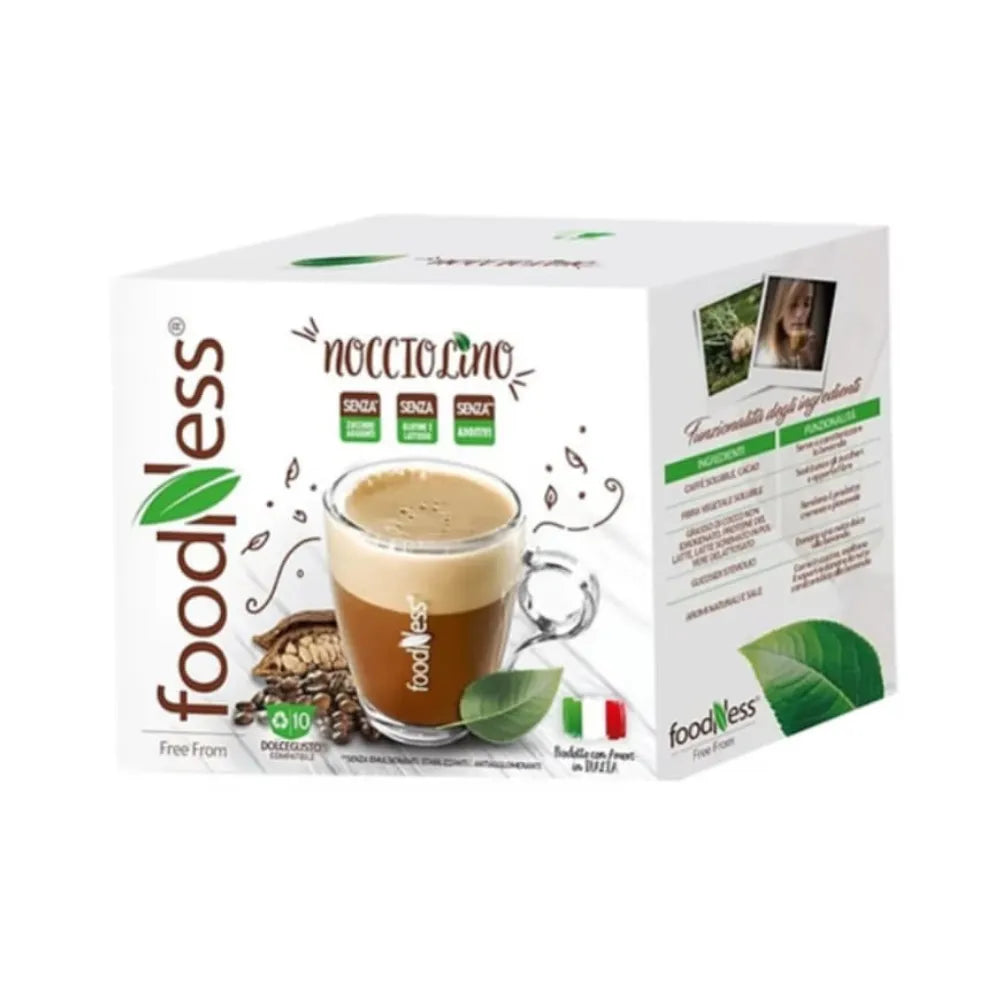 Cápsulas FoodNess Nocciolino  Compatibles Dolce Gusto 10Uds