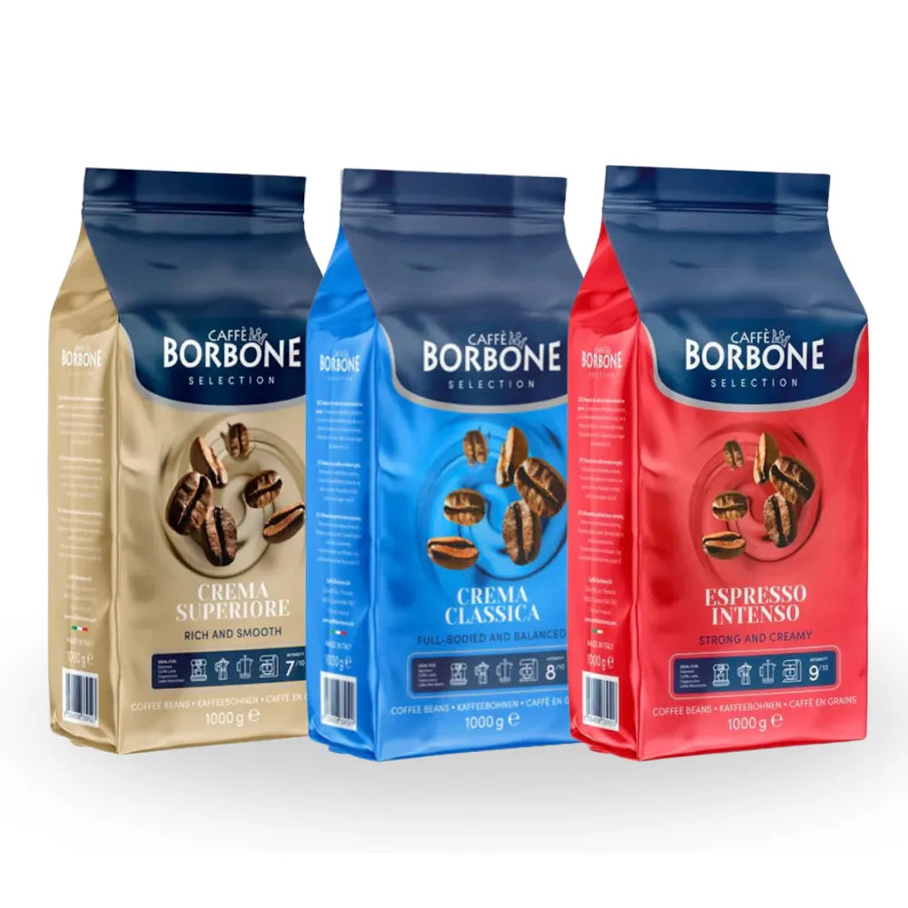 Pack 3Kg Café Borbone Crema Superiore + Borbone Crema Classica + Borbone Espresso Intenso Grano