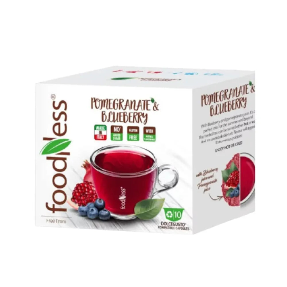 Cápsulas FoodNess Granada y Arándano  Compatibles Dolce Gusto 10Uds